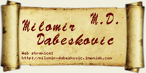 Milomir Dabesković vizit kartica